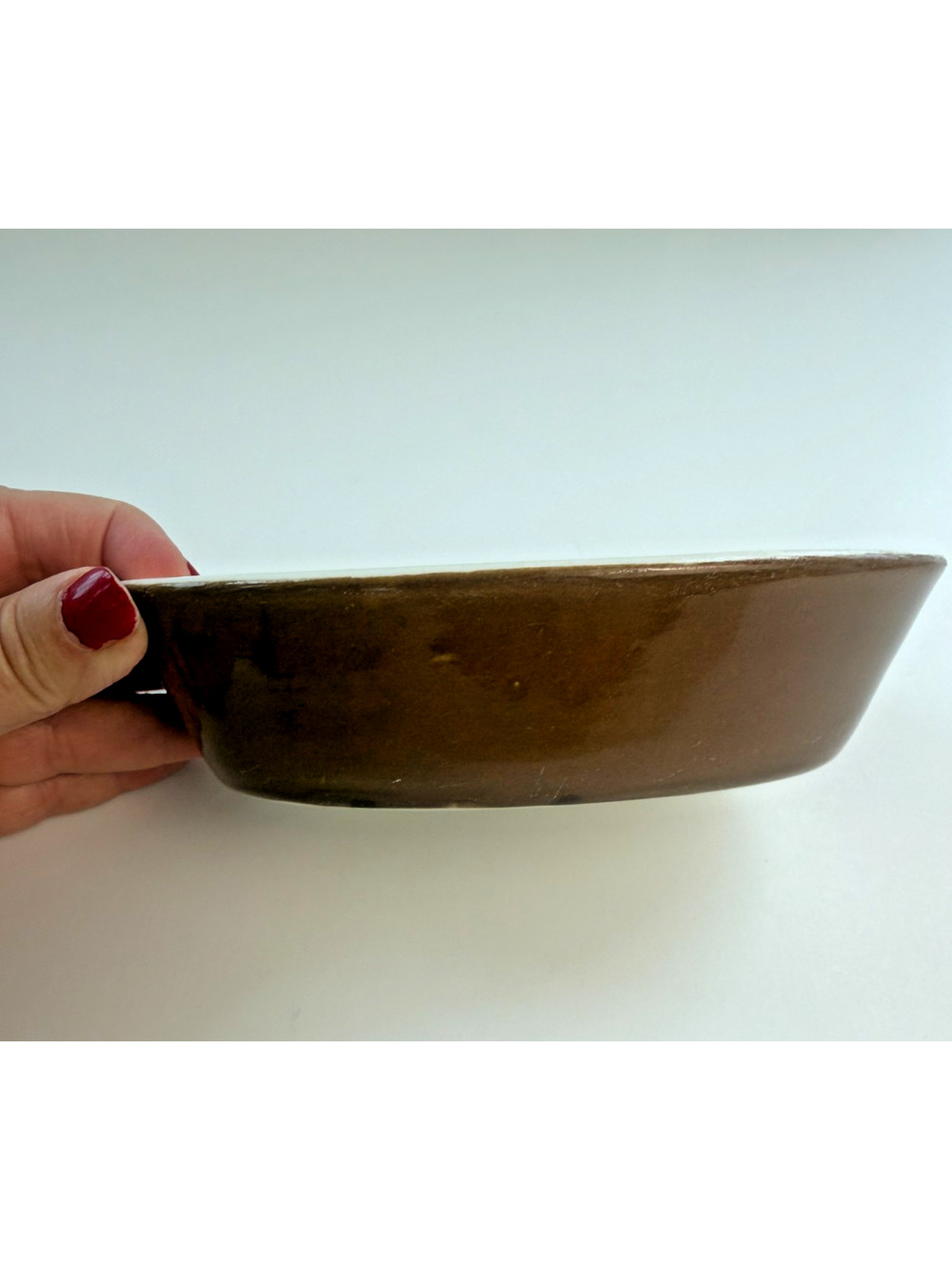 Vintage HALL Baking Dish #550 Brown Oval Au Gratin Casserole 6 x 4.25 USA Retro
